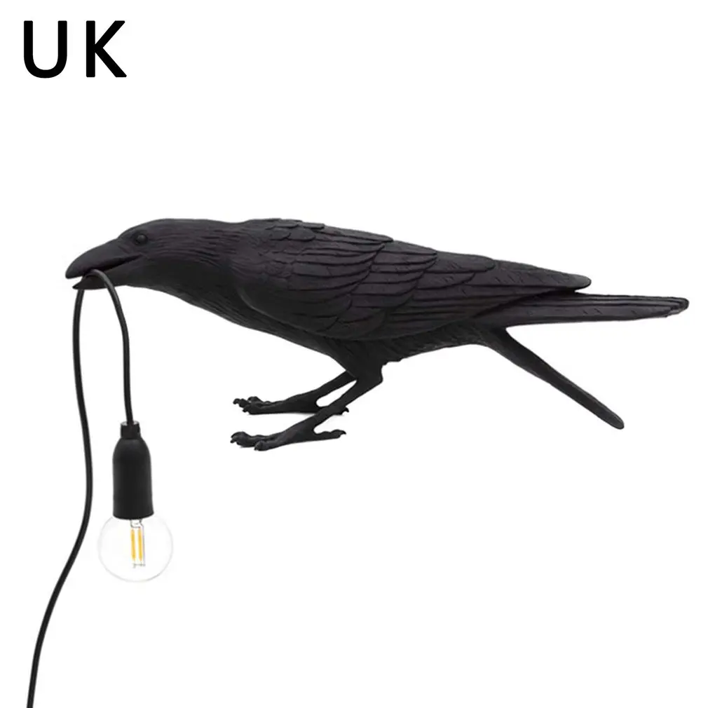 

Modern Nordic Resin Bird Table Lamp Italian Bird Lamp Crow Desk Lamp Free Shipping For Living Room Bedroom Dining Room Light