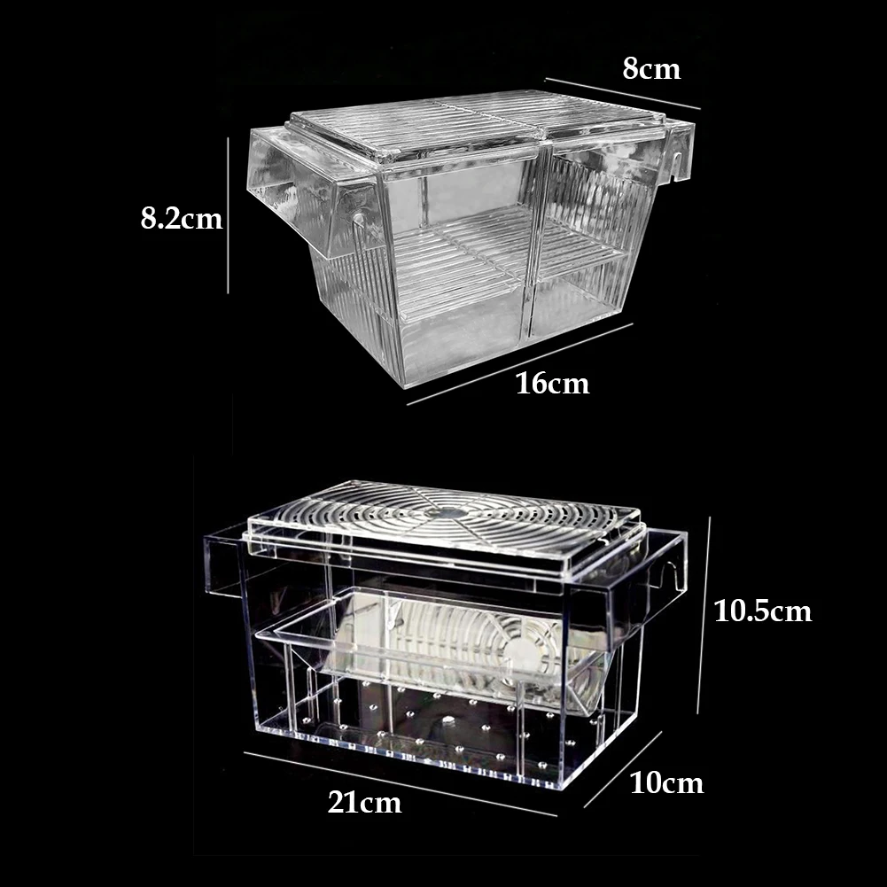 Заводчик Танк ловушка аквариум инкубатория Фрай Гуппи инкубатор клетка плавающая прозрачная изолирующая коробка для разведения рыб двухэтажная