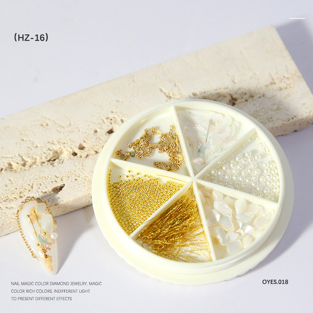 Color Chameleon Stone Nail Rhinestone Cavair Glitter Nails Pearl Beads 3D Nail Art Decoration In Wheel Accessories