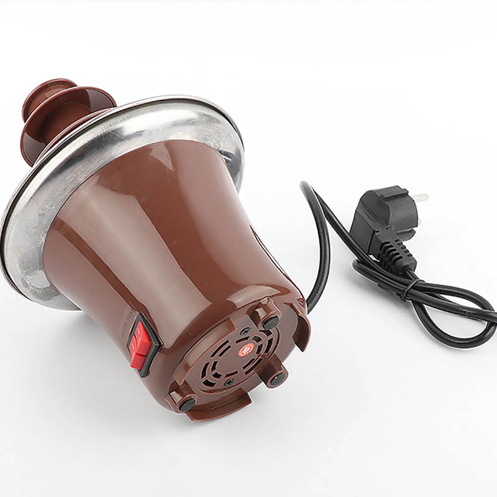 Mini Chocolate Fountain Three Layers Creative Chocolate Melt With Heating Fondue Machine Diy Mini Waterfall Hotpot EU Plug
