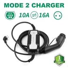Tipo portátil do carregador 2 da caixa de carregamento do ev cabo switchable 10/16a schuko obstrui o carregador evse iec 62196-2 do veículo bonde