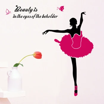 

Ballet Acrylic Crystal 3D Wall Stickers For Kids Room Dance Classroom Yoga Music Art DIY Wall Decor Home Wall Stickers