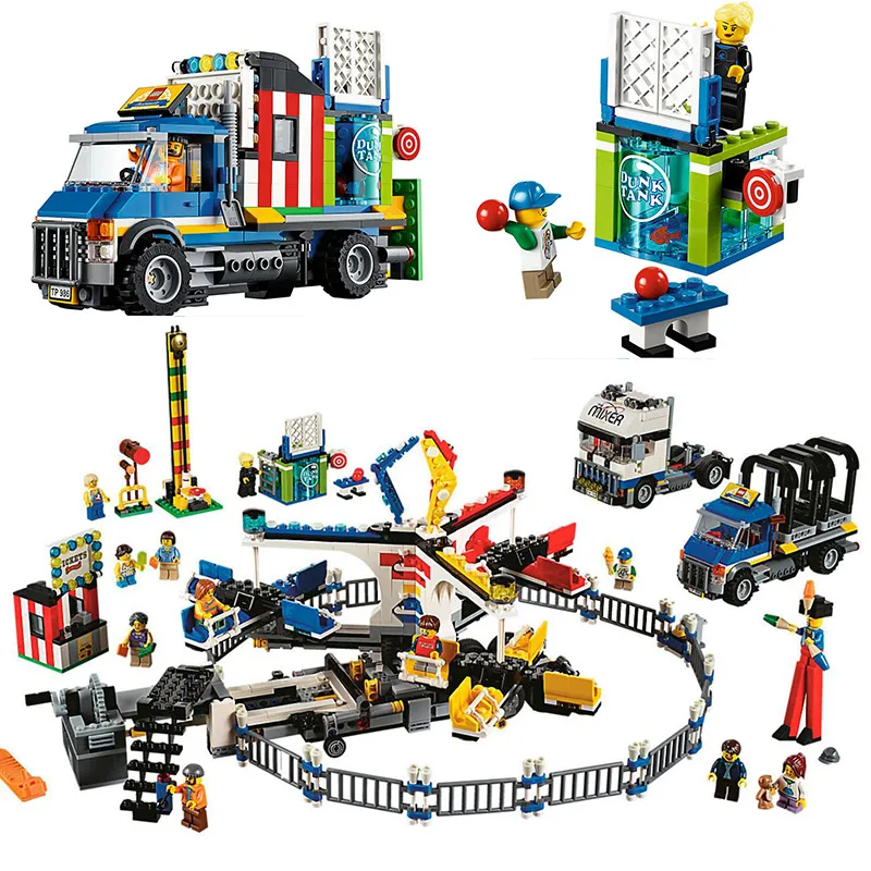 

15014 Legoinglys Creator Series Fairground Mixer Amusement Park Playground Paradise Building Block 1858pcs Bricks Toy Gift 10244