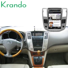 Krando Автомагнитола gps для Lexus RX330 RX350 RX400 android 8,1 10," Tesla вертикальный экран навигационная мультимедийная система wifi A/C