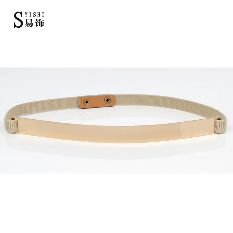Khaki Hot Designer Belts for Woman Gold Silver Brand Belt Classy Elastic ceinture femme 5 color belt ladies Apparel Accessory - Цвет: Khaki