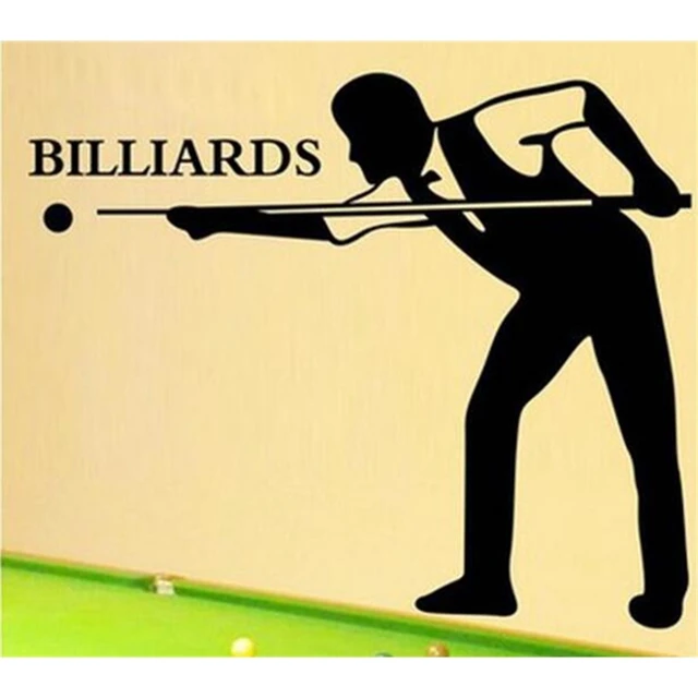 Support mural d'autocollants de piscine pour queues de billard de