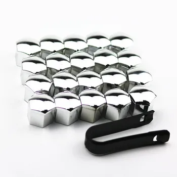 

20Pcs Universal Anti-Rust 17 19 21mm Chrome Glossy ABS Auto Trim Tyre Wheel Nut Screw Bolt Protection Covers Caps Car Styling