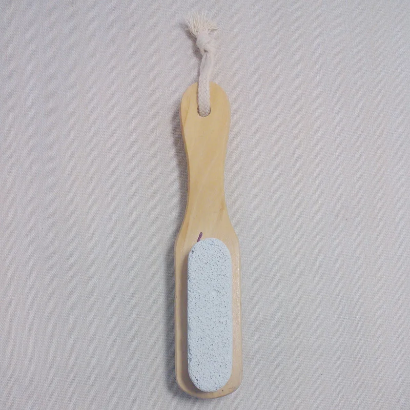 Деревянная ручка Pumice каменная щеточка для очищения ног отшелушивающая омертвевшая удаляющая кожу натуральная щетина Массажная щетка