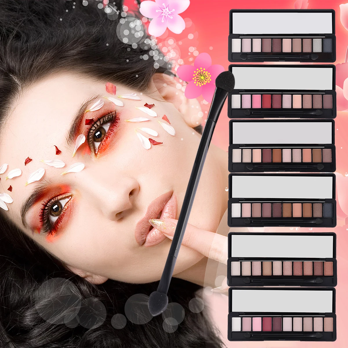 Палетка теней для век Beautybigbang идеально подходит для растушевки, подчёркивая как красиво смелые, так и тонкие 10 очаровательных теней для век