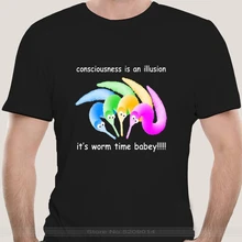 A morte é inevitável worm mágico em uma corda meme camiseta t eua coton tendência de alta qualidade casual impressão camiseta
