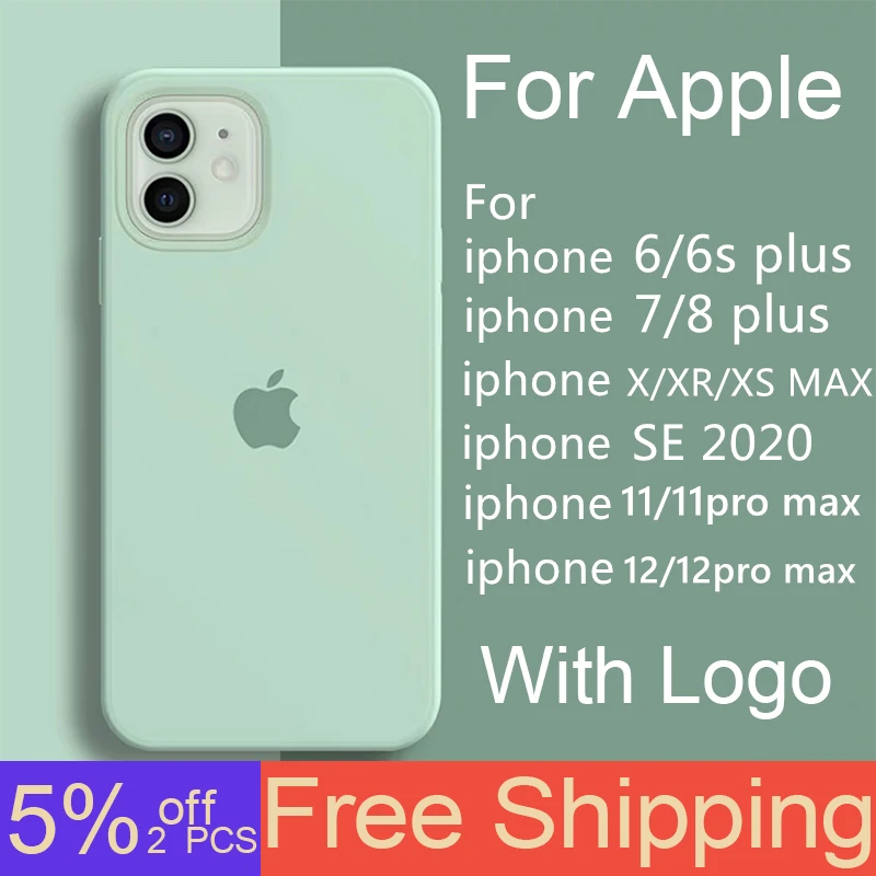Официальный силиконовый чехол с логотипом для iphone 7 8 6S Plus 11 12 Pro X XS MAX XR телефонный