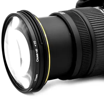 

77mm Professional Close-Up Macro Filter Set Photography Lens Kit +1 +2 +4 +10 Camera Magnification Wide Angle Accessories