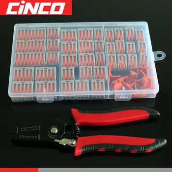 

47PCS Box Packing cutting stripping Tool PCT 212 213 214 215 218 2-2 3-3 2 3 pin mini wire Connectors Universal Bracket Terminal