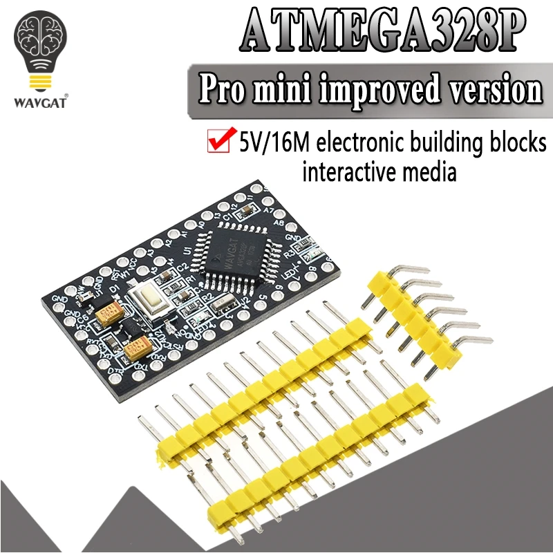 WAVGAT Pro Mini ATMEGA328P 328 ATMEGA328 5 в 16 МГц для arduino Nano Micro control Control Board|Интегральные схемы| |