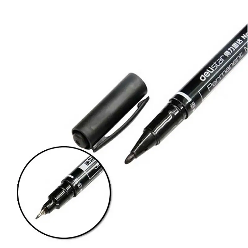 Twin Tip Permanent Marker 3pcs/set Black/Blue/Red Waterproof Fine Point Marker pen for School Office Supplies Student Stationery permanent marker pen marker pens permanent marker permanent markers markers pen