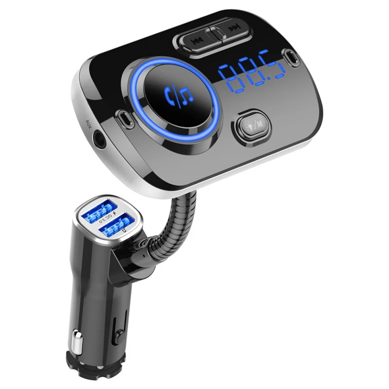 Car bluetooth car kit FM Transmitter modulator aux Usb handsfree Speakerphone QC3.0 Car Charger bluetooth 5.0 for Android/IOS