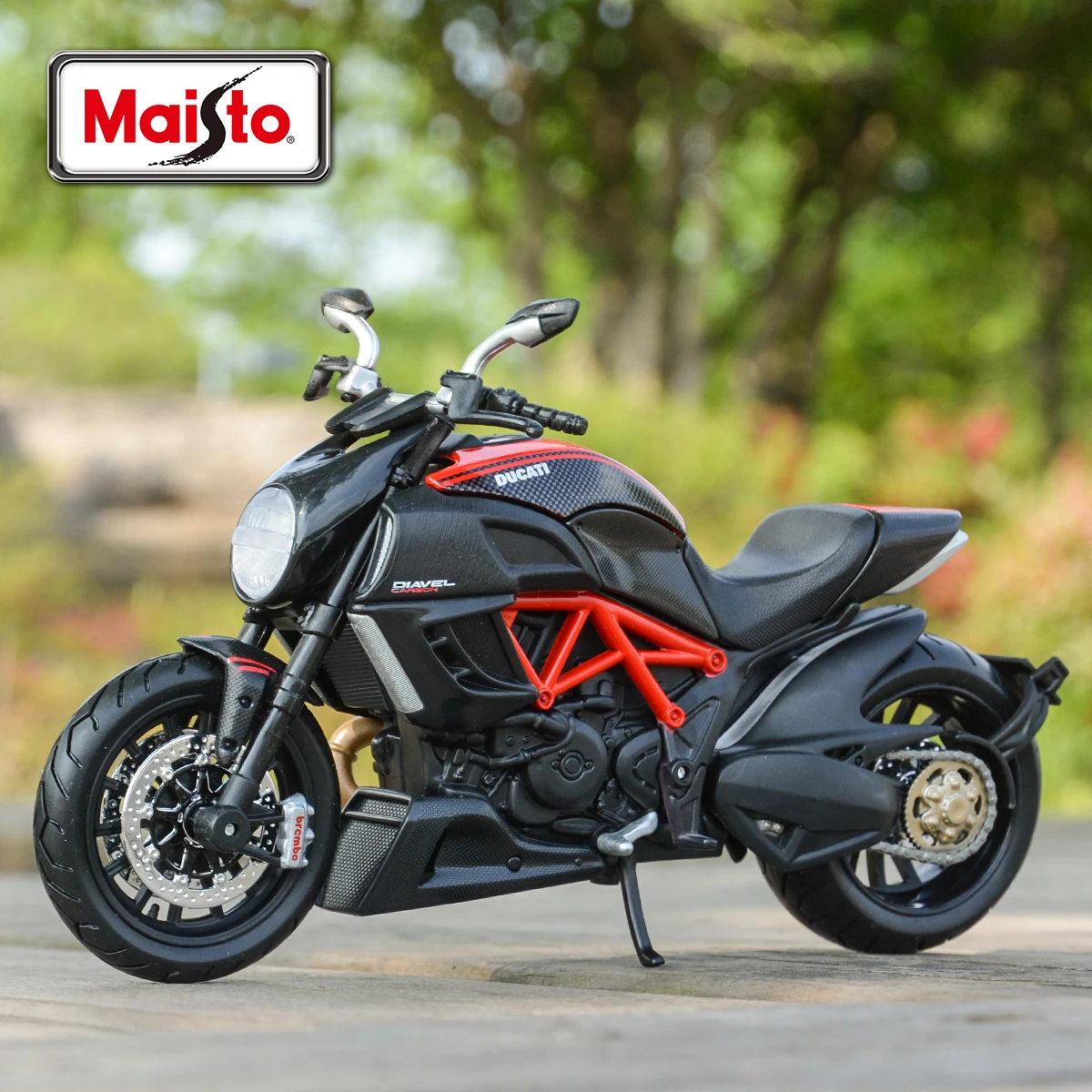 Maisto 1:12 Ducati Diavel Carbon Red Die Cast Vehicles Collectible Hobbies Motorcycle Model Toys