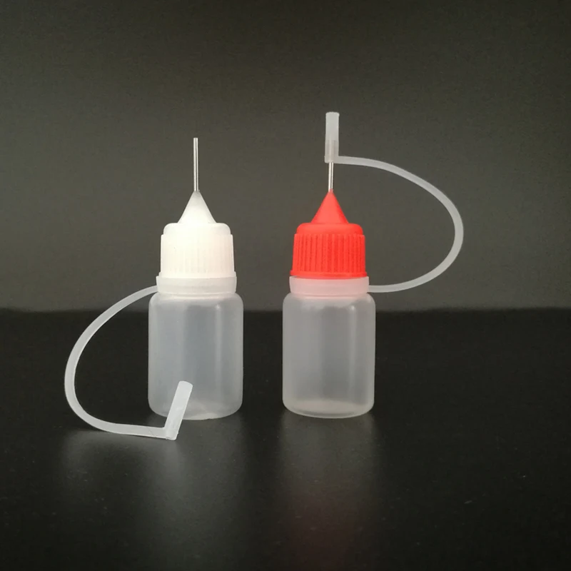 200pcs 5ML LDPE 빈 플라스틱 짜기 E 액체 Dropper E 주스 매니큐어에 대 한 금속 바늘 팁 병을 작성