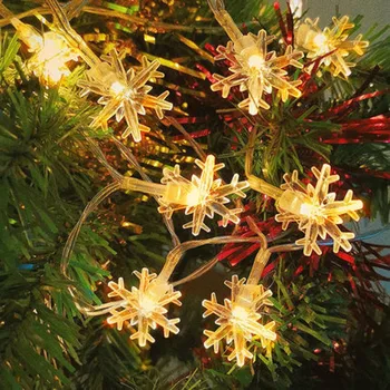 

LED Snowflake Light String Twinkle Garlands Decoration for Christmas Lamp Holiday Party Wedding Decorative Fairy Lights