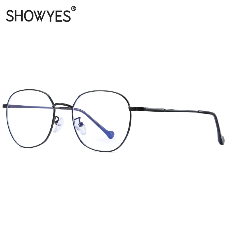 Best SHOWYES Women Computer Glasses Anti Blue Blocker Eyeglass Men Anti Radiation Glasses Clear Large Frame Plain Gaming Eyewear 021