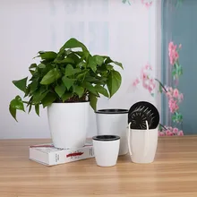 

1pc XXL/XXXL Lazy Flower Pot Flowerpot Imitation Porcelain Series Plastic Self Watering Pot Garden Flower Pots & Planters