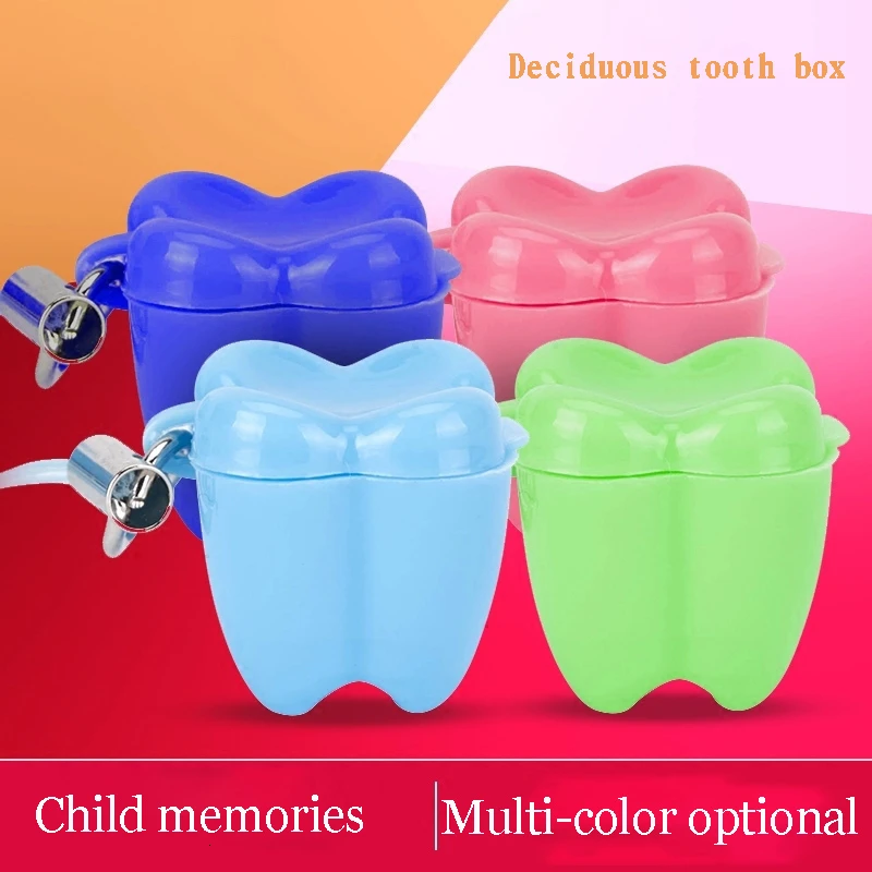 

10pcs Multicolor Milk Tooth Box baby tooth box Children's Dental case the tooth fairy gift