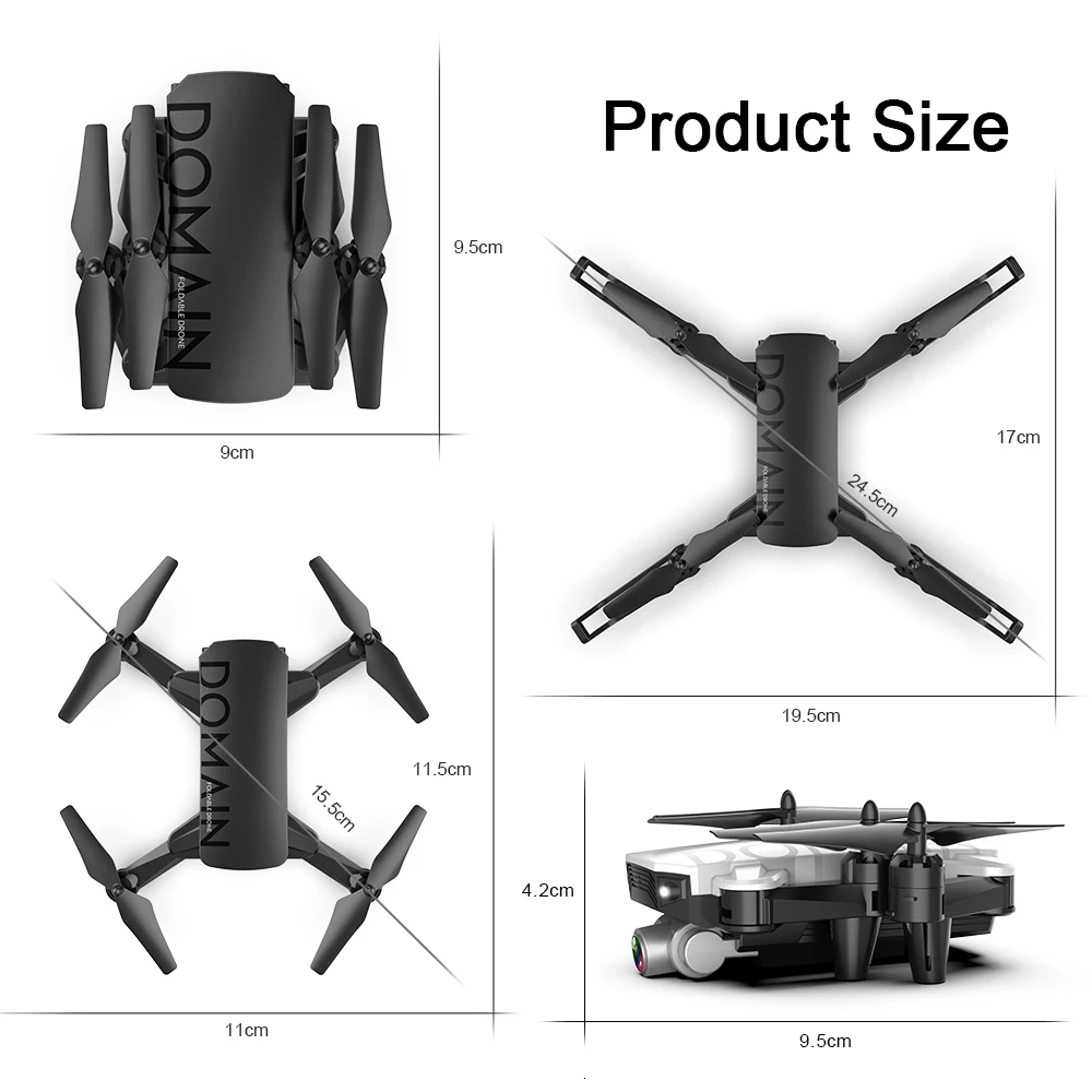 Mini Drone 4K Con Camara 720P Rc Helicopter Quadcopter Drones With Camera Hd Kids Mini 4k Drone Folding Rc Wifi Set Pocket Black