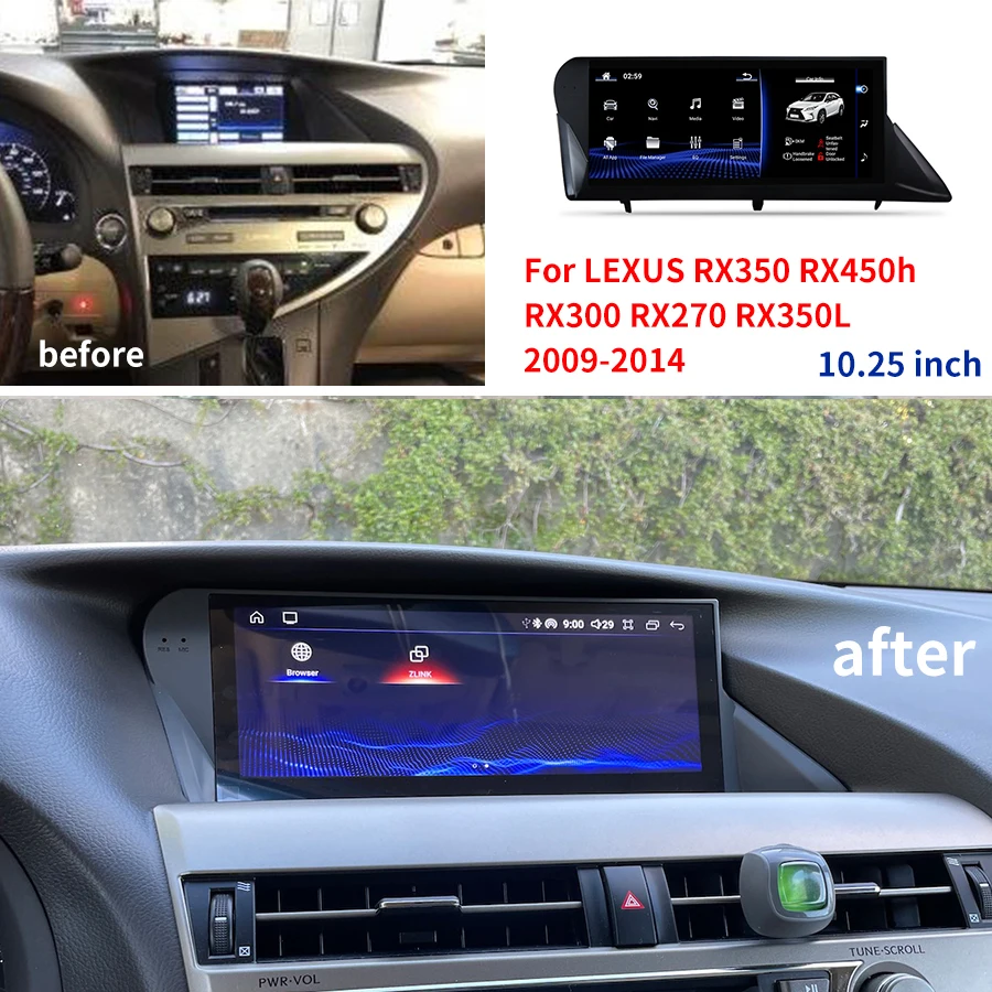 Android 10 Car Radio Multimedia Video Player For Lexus Rx350 Rx450h