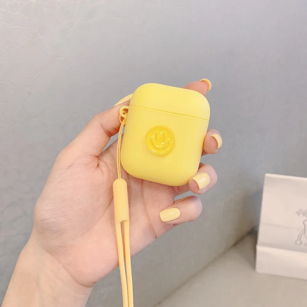 Cartoon Smile Cases For AirPods12 Bluetooth Wireless Earphone Korean Silicone Case For Airpods 2 1 Headphone Cover Charging Box (11)