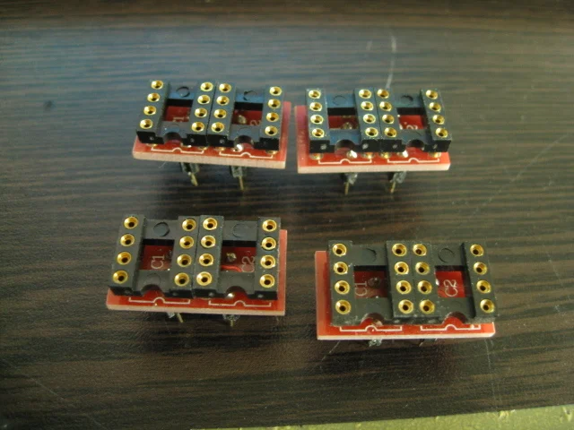 

4Pcs In-line Single Op Amp to Dual Op Amp, Silver Soldering System