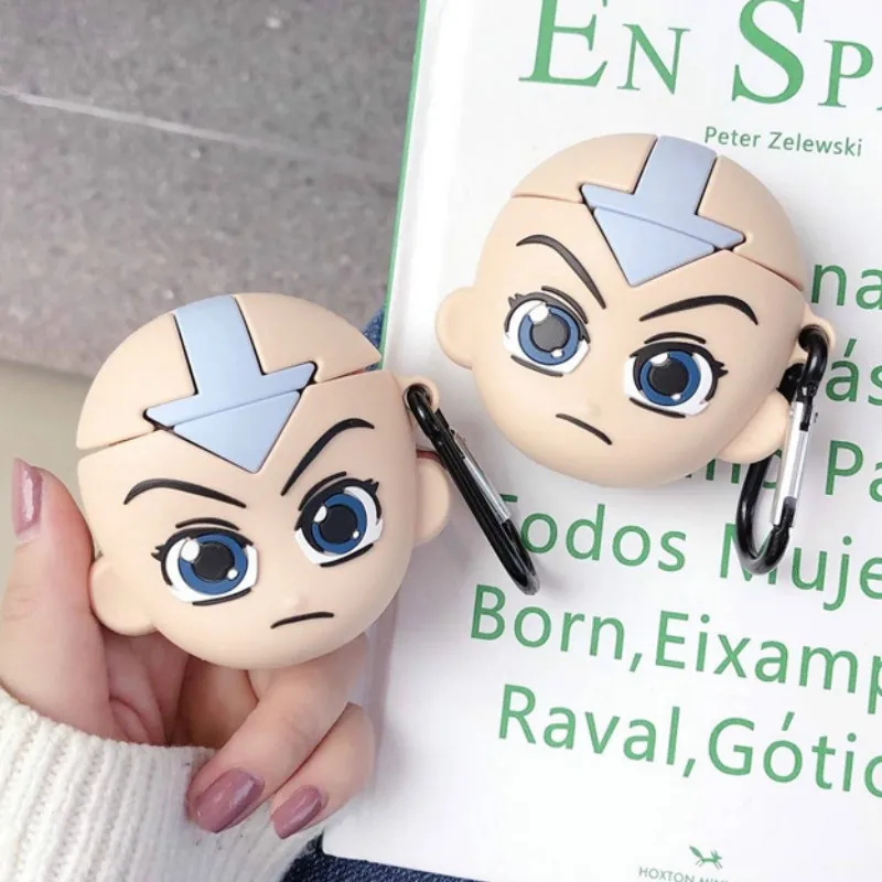 Aang Buddhist Monk Earphone Case for Airpods Pro Lovely Anime Headphone Air Pods 2 Earpods Protective Cover 3D | Электроника