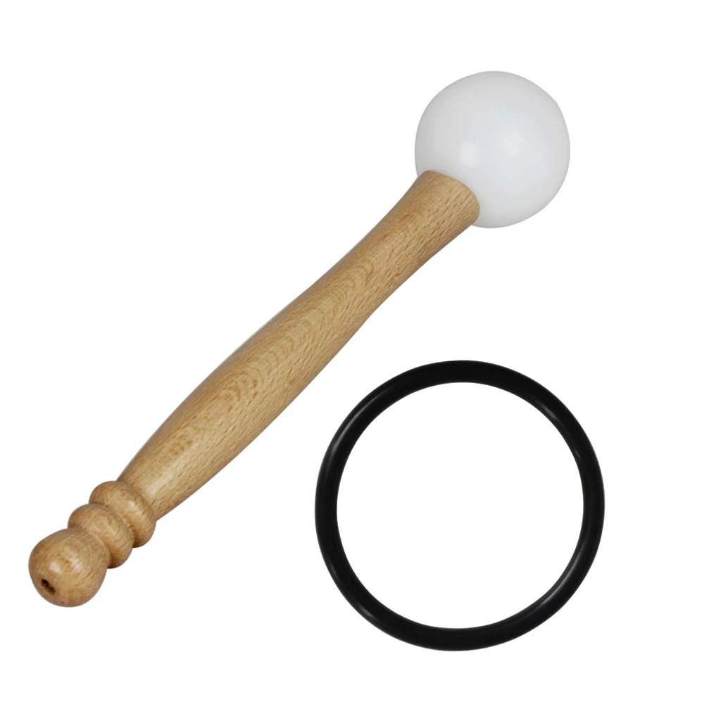 1 Set Rubber Mallet Beater with Ring for Crystal Pyramid Singing Bowl Part, 22cm 1 Set Rubber Mallet Beater with Ring for Crystal Pyramid Singing Bowl Part, 22cm