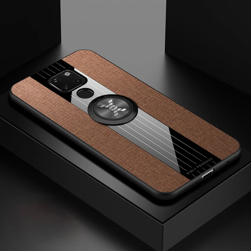 Ikrsses для huawei mate 20 Pro Чехол простая скатерть текстура автомобильный держатель с магнитным креплением чехол для huawei mate 20 X TPU рамка и крышка ПК