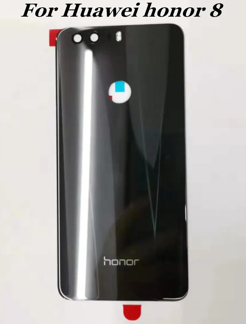 Для Huawei Honor 8 задняя крышка корпус стеклянная батарея Чехол Камера Лен вспышка лагерь с логотипом Замена