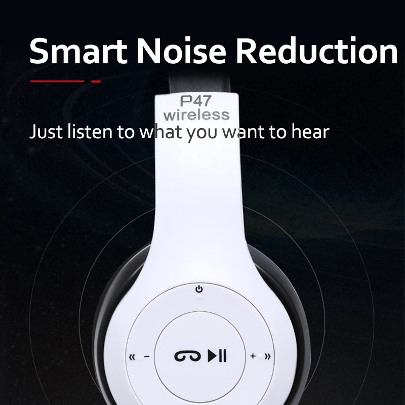 P49 HIFI Stereo Foldable Wireless Headphones Bluetooth Headset with mic support TF card For mobile xiaomi iphone sumsamg tablet