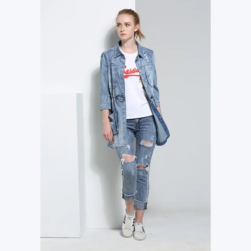 

2018 Hot Selling Jacket Baseball Uniform Female Summer Thin Mid-length Jacket Women's Jacket