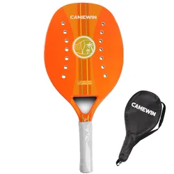 New Full Carbon Fiber Beach Tennis Racket Padel Racket with Soft EVA Surface Outdoor Sports Pala Padel with Bag Beach Clamps