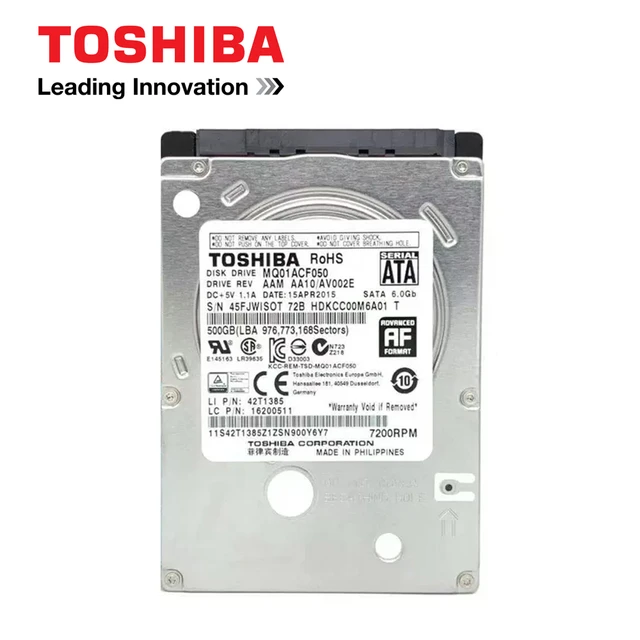 Toshiba-Disque dur interne SATA HDD de 500 pouces, avec capacité de 2.5 Go, 1  To,