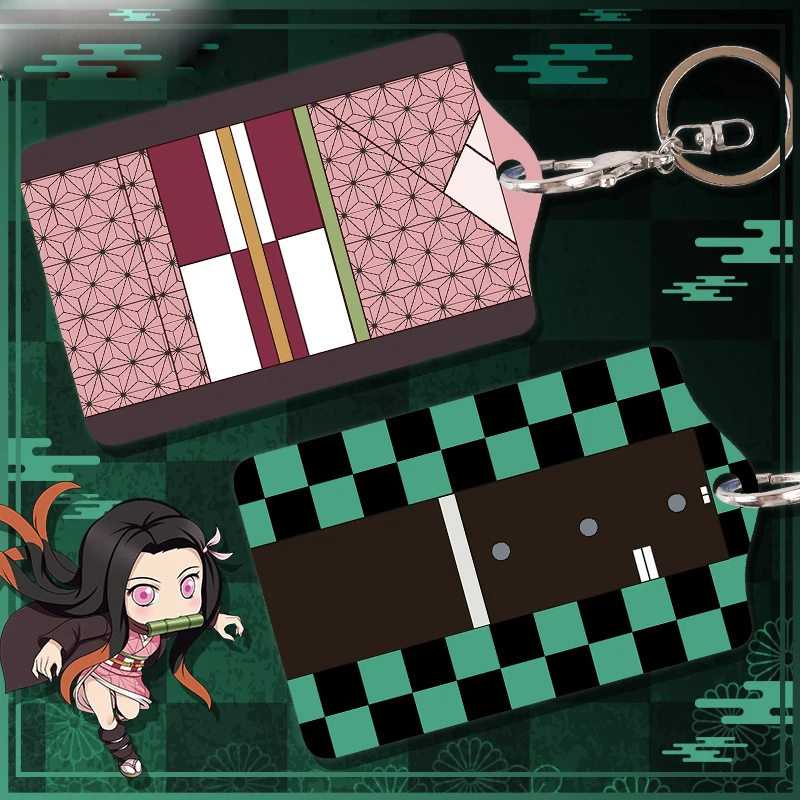 Аниме Demon Slayer: Kimetsu no Yaiba Kamado Tanjirou Косплей акриловый студенческий Футляр для карт