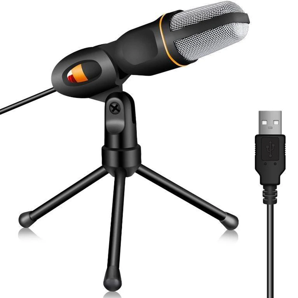 

PC Microphone Computer Condenser Studio Mic 3.5mm Plug And Play for PC Desktop Laptop for Online Chatting Recording Gaming