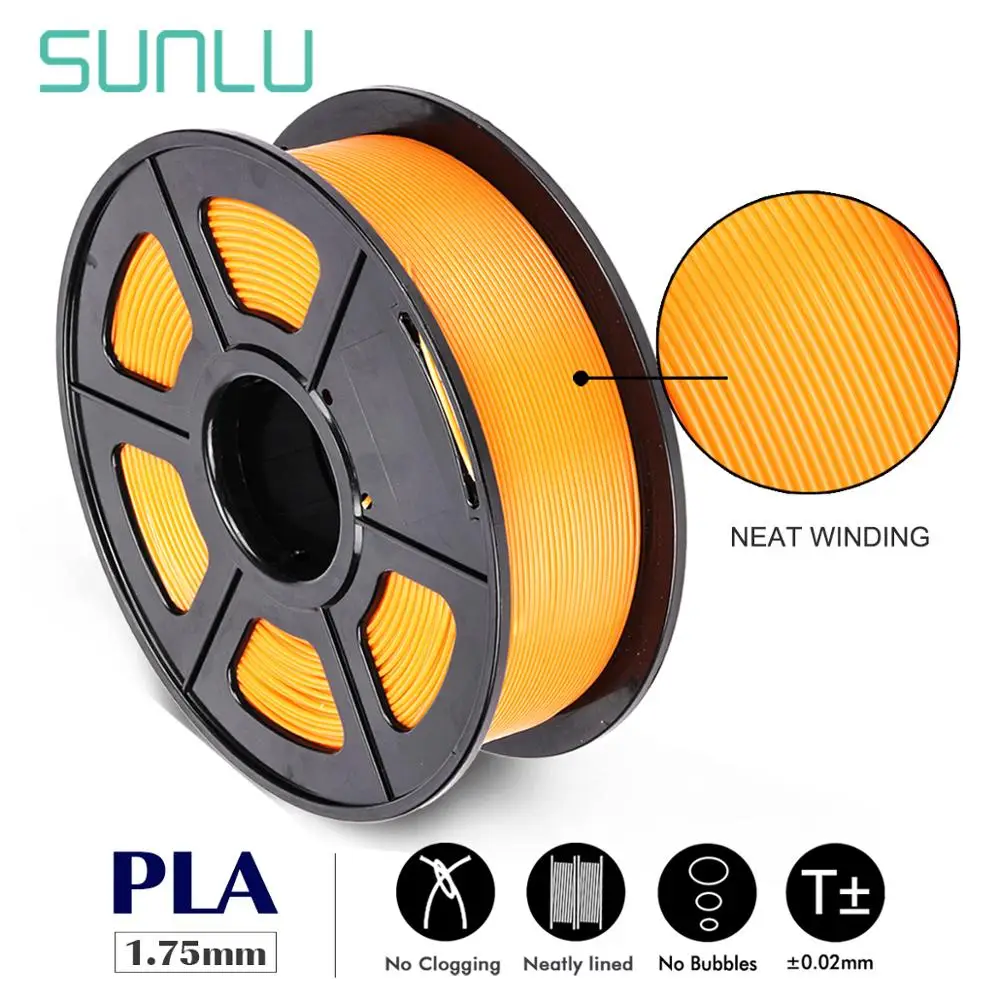 

SUNLU Filament PLA 1.75mm 1kg Accuracy Dimension +/-0.02MM Tangle Free Printing Smoothly Material For 3D Printer