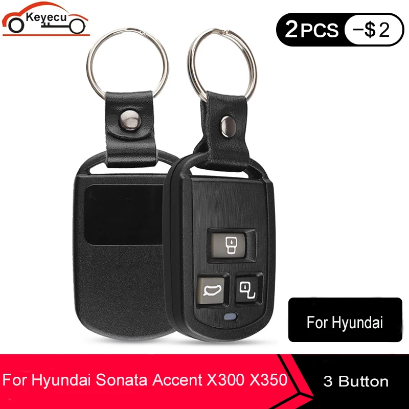 Брелок KEYECU для автомобильного ключа Сменный Чехол с 3 кнопками Hyundai Sonata Accent X300 X350