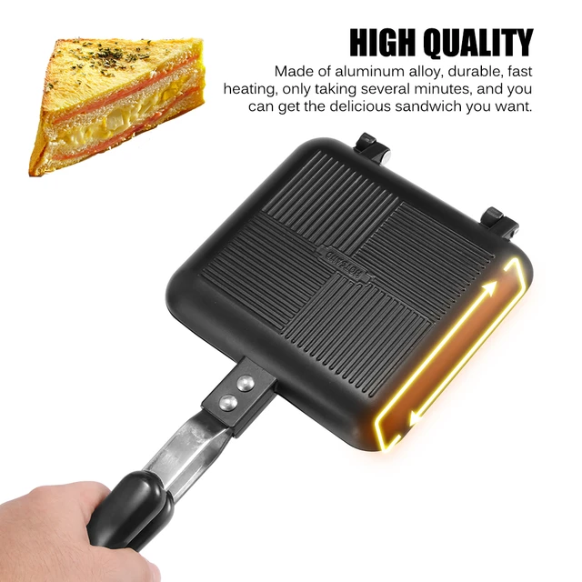 1pc Double-sided Non-stick Sandwich Grill Pan, Aluminum Alloy Cake Baking  Tool, Multifunctional Bakeware Mold