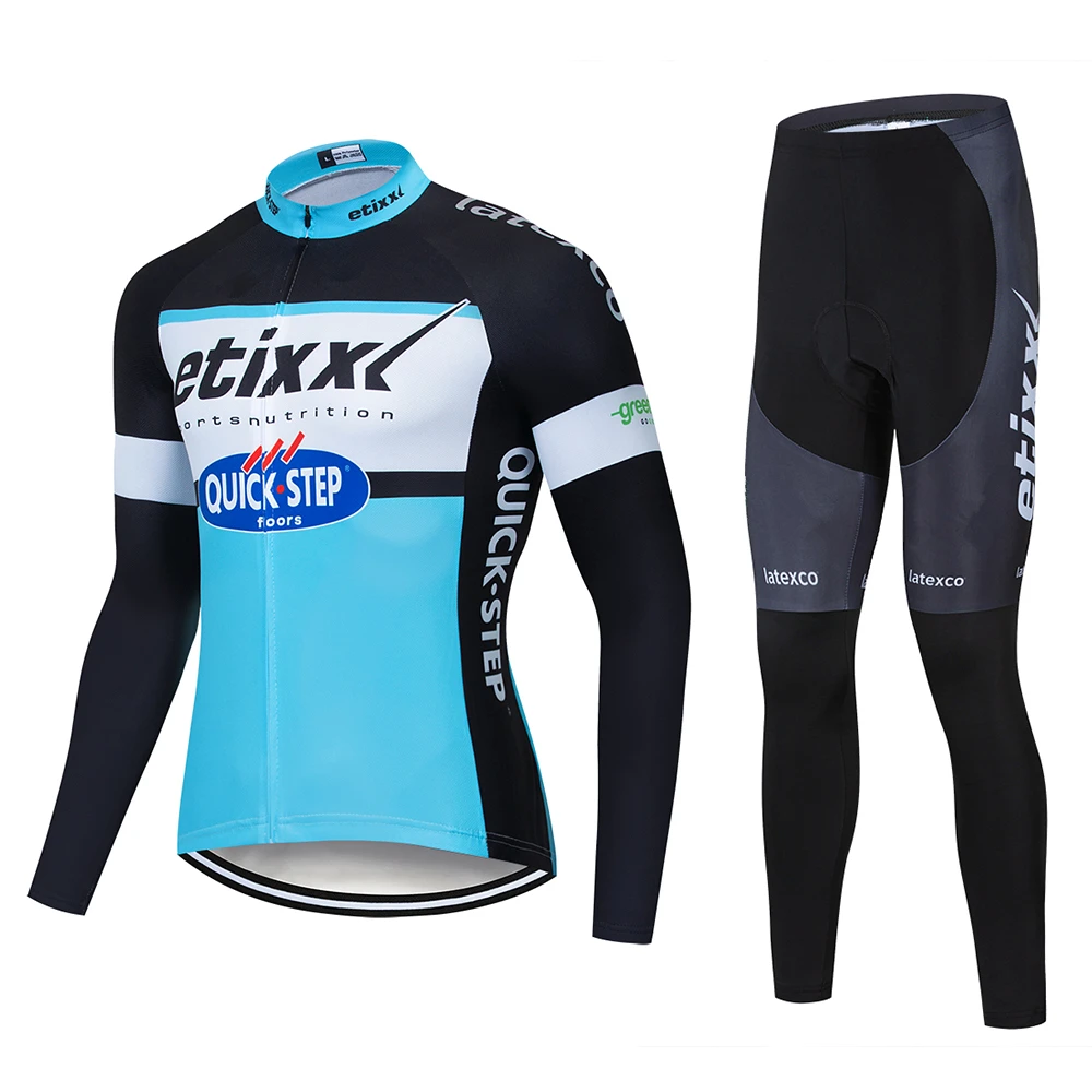 Jerseys and pants Быстрый шаг мужские с длинным рукавом Велоспорт Джерси Набор Uniformes Ropa Майо Ciclismo MTB Pro Team велосипедная одежда - Цвет: Jerseys and pants