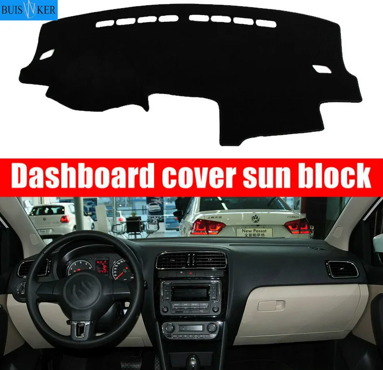 

For Volkswagen polo 2013 2014 2015-2018 Dashboard Cover Sun Shade Non-slip Dash Mat Pad Carpet Car Stickers Interior Accessories