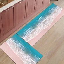 Красивый пляжный коврик из 2 предметов для кухонных дверных ковриков для входного пути грязевой мусор брызговик скребок для обуви Ванна для душа