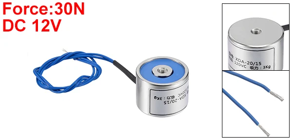 DC 12V 30N Uxcell 400N присасывательный диск электромагнитный подъемник с использованием электромагнита DC 12 V/24 V - Цвет: DC 12V 30N