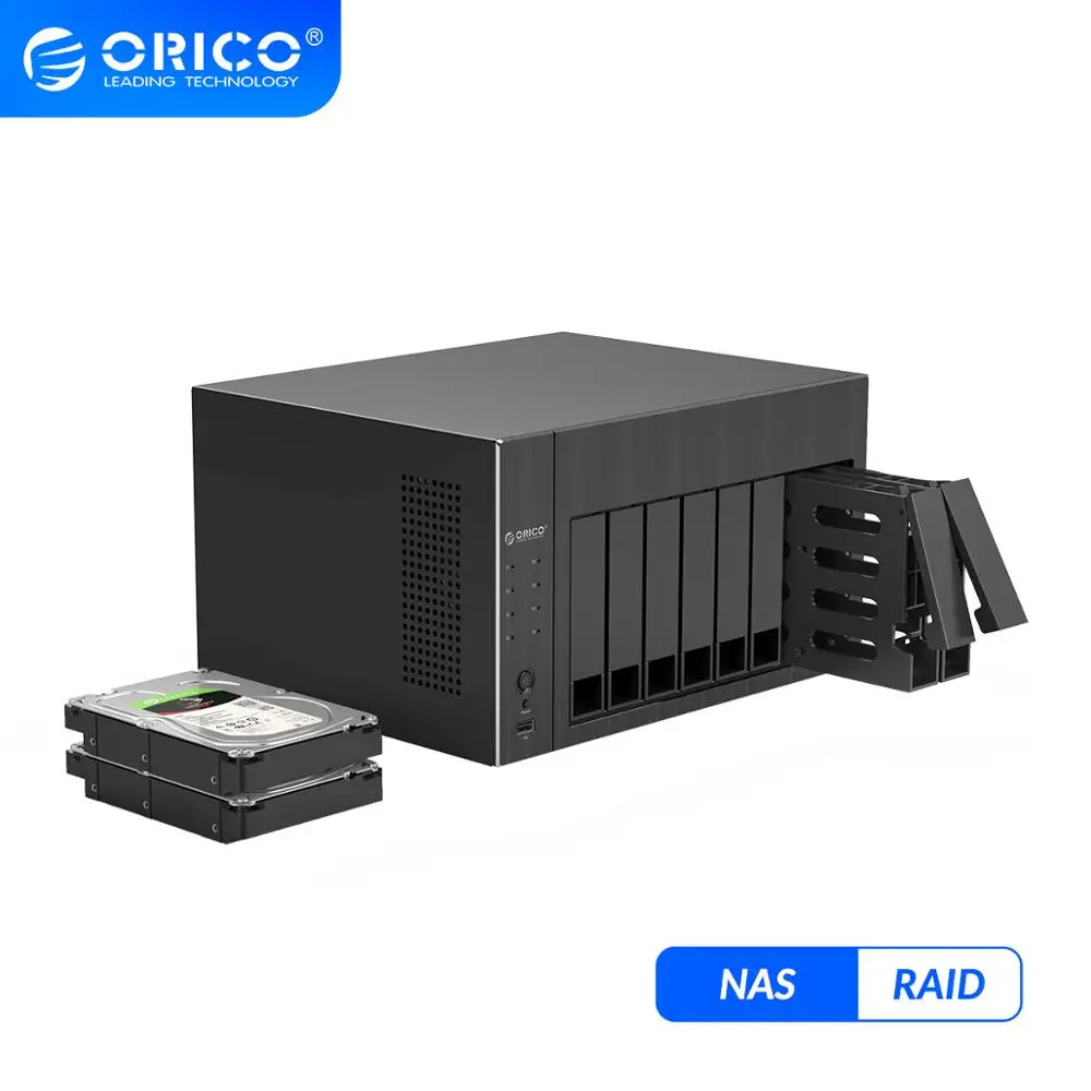 Сетевое хранилище ORICO OS серии NAS 8 Bay 2 5/3 5 дюйма с жестким диском RAID Ark 96 ТБ Max