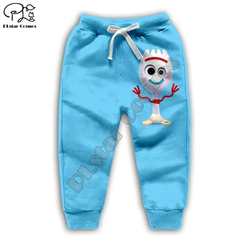 kids pants Детские Forky с принтом «История игрушек», «сезон 4 3d синие худи комплект/футболка/толстовка для мальчиков Шериф Вуди мультфильм с рисунком Базза Лайтера одежда для улицы; outsuit Штаны - Цвет: kids pants
