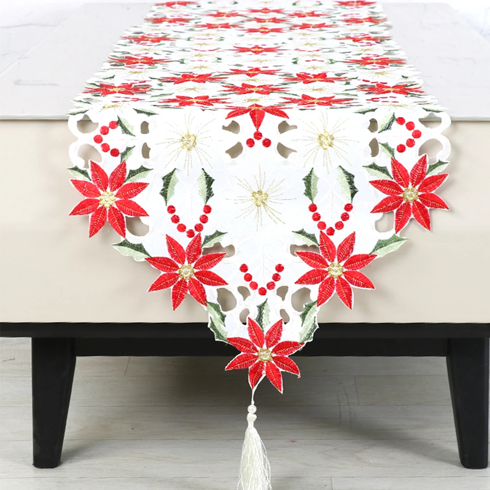 Party Dining Heat Resistance Floral Pattern Table Runner Kitchen Desktop Pad Decorative Christmas Classical Home European Style | Дом и сад